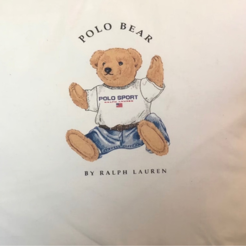 Vintage 1996 Ralph Lauren Polo Bear Pillowcase Duo